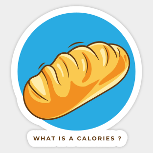 Viennese bread cartoon illustration with text Sticker